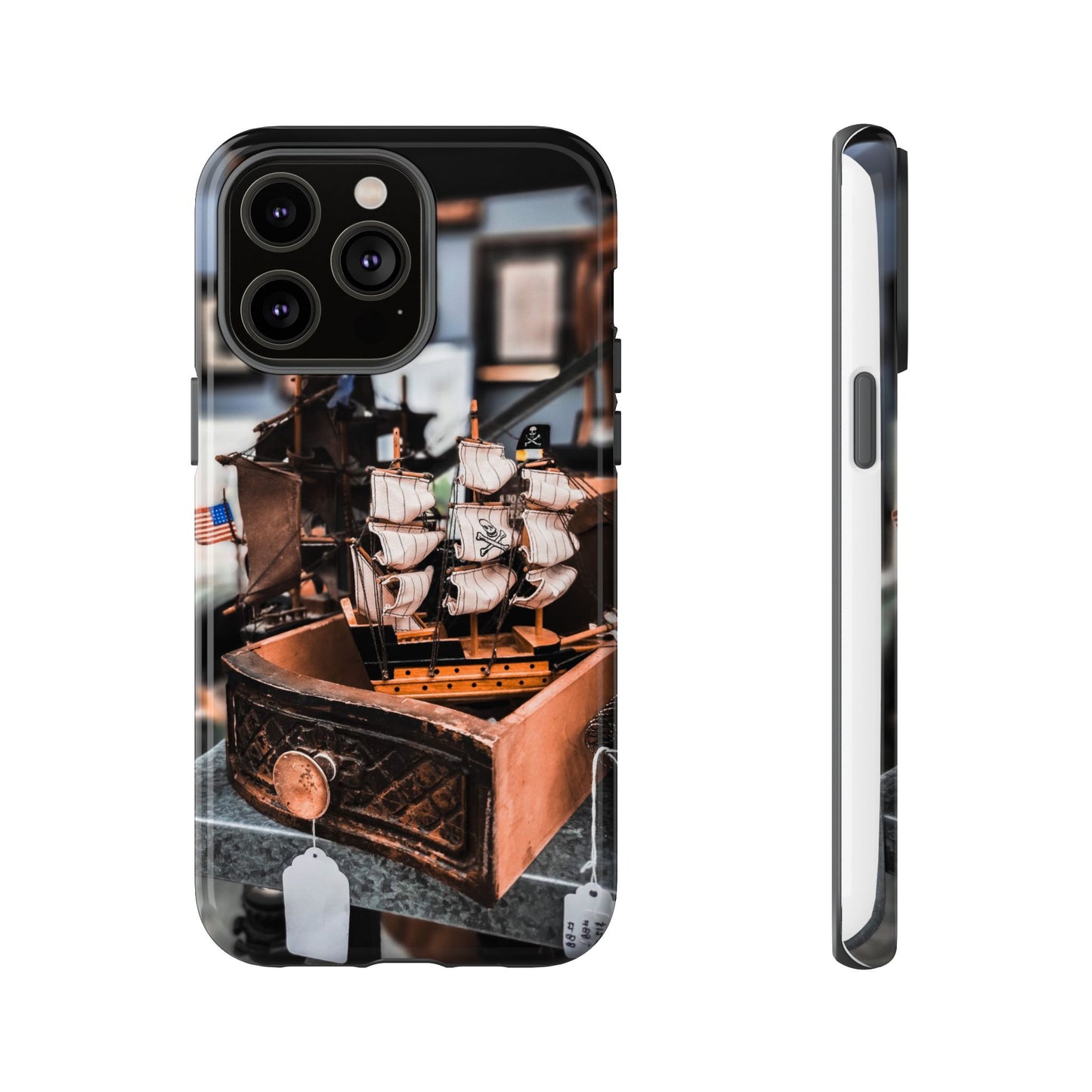 Vintage Ship-Inspired Phone Case, Nautical Design, Tough Phone Cover, Unique Gift for Sea Lovers, Perfect for Summer Adventures