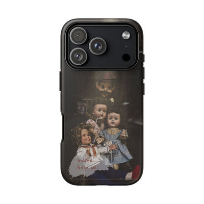 Personalized Creepy Doll Tough Phone Case – Gothic Vintage Graphic