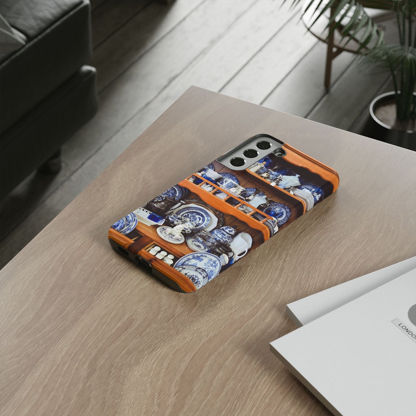 Blue & White Curio Charm Tough Phone Case. Classic China-Inspired Design with Timeless Elegance for Your iPhone, Samsung, or Google Pixel