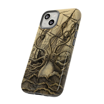 Vintage Kraken Tough Phone Case – Nautical Sea Monster Graphic