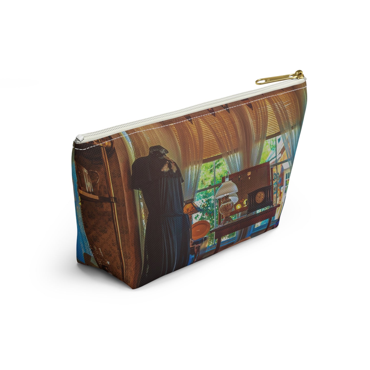 Vintage Cottage Accessories Pouch – Cozy Travel Companion — T‑Bottom Makeup & Organizer Bag