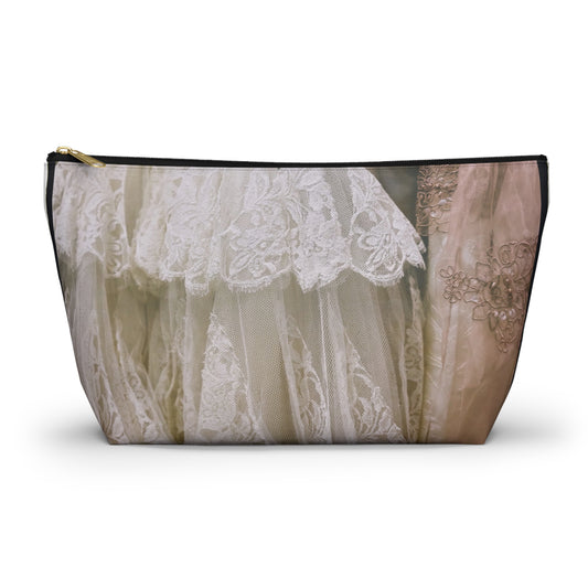 Elegant Vintage Lace Accessory Pouch, Bridal Gift, Makeup Bag, Wedding Survival Kit, Travel Organizer, Romantic Storage Bag