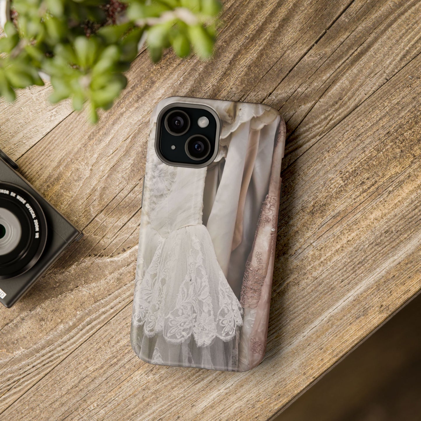 Floral Lace Bridal Magnetic Tough Phone Case for iPhone 17, 16, 15, 14 & Samsung S26, Romantic Vintage Cover