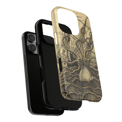 Vintage Kraken Tough Phone Case – Nautical Sea Monster Graphic