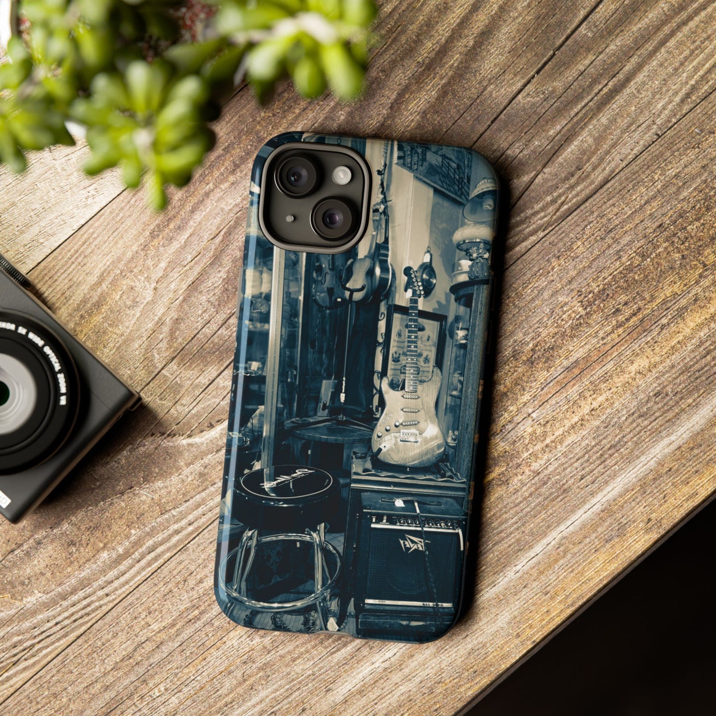 Guitar Vintage Phone Case, Tough Cases, Music Lover Gift, Rock & Roll Accessories, Unique Guitar Artwork, Phone Protection
