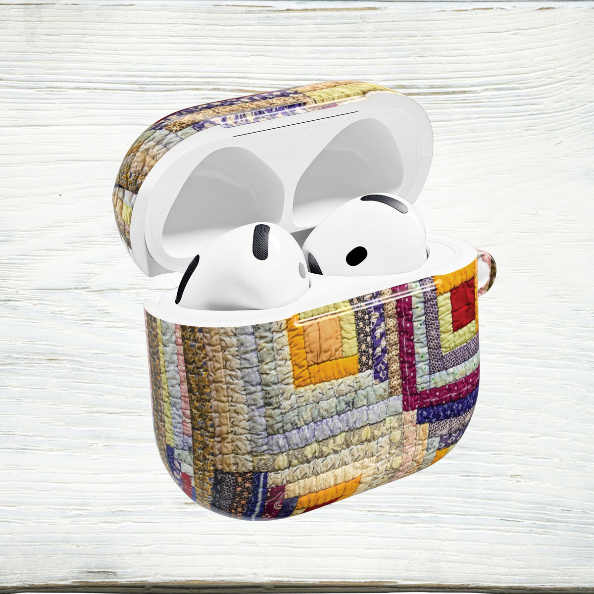 Vintage Log Cabin Quilt AirPods & AirPods Pro Case – Protective Cover