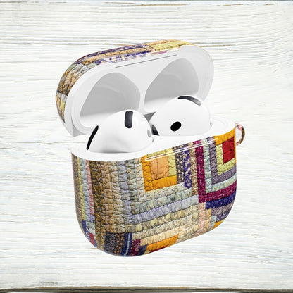 Vintage Log Cabin Quilt AirPods & AirPods Pro Case – Protective Cover
