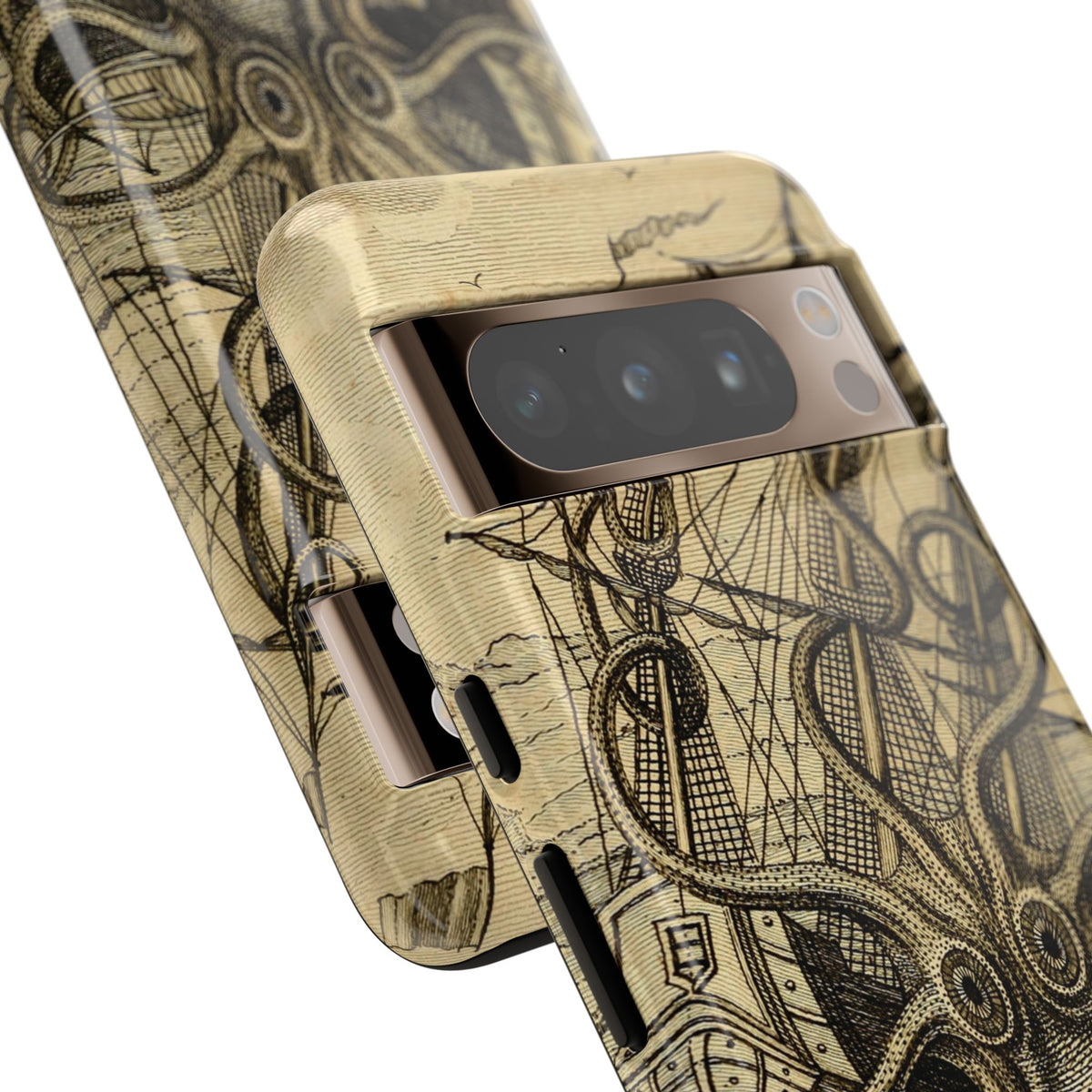 Vintage Kraken Tough Phone Case – Nautical Sea Monster Graphic