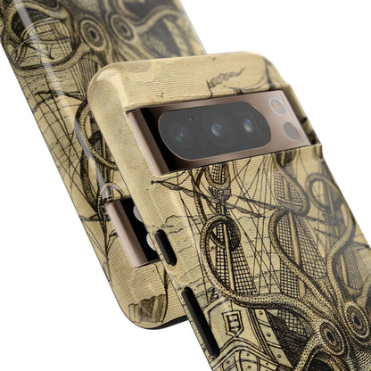 Vintage Kraken Tough Phone Case – Nautical Sea Monster Graphic