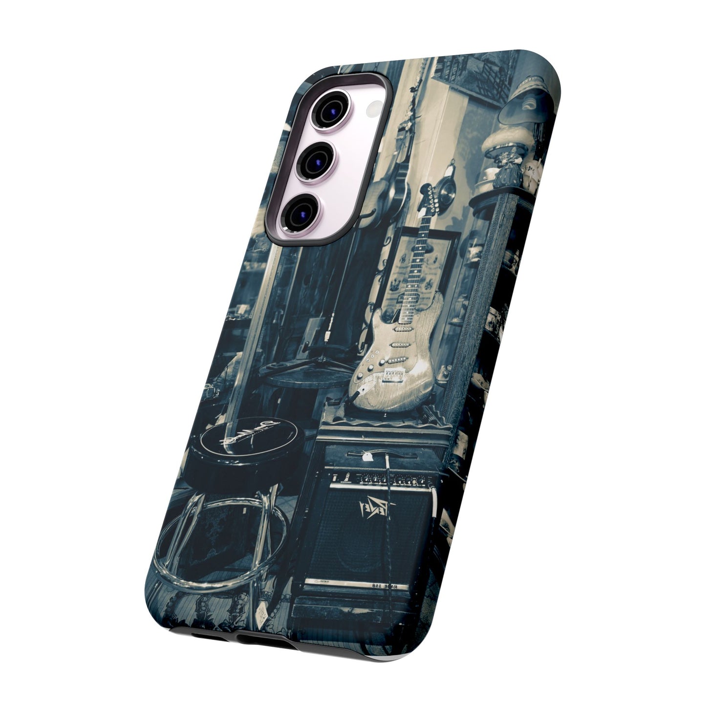 Guitar Vintage Phone Case, Tough Cases, Music Lover Gift, Rock & Roll Accessories, Unique Guitar Artwork, Phone Protection