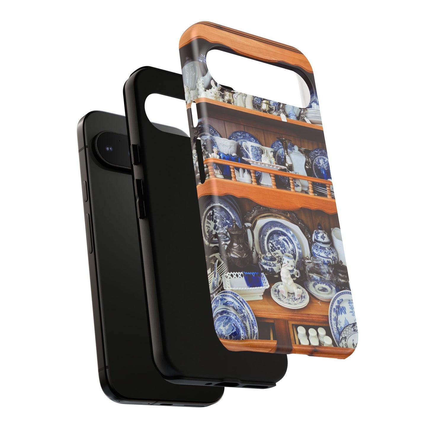Blue & White Curio Charm Tough Phone Case. Classic China-Inspired Design with Timeless Elegance for Your iPhone, Samsung, or Google Pixel