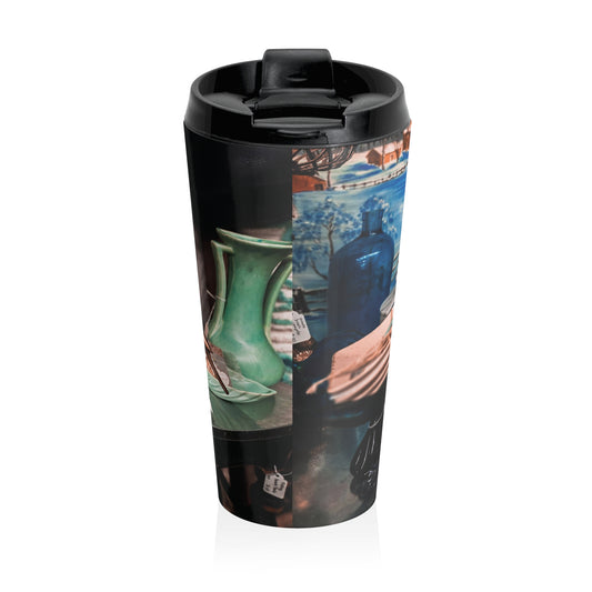 Antique Camera Travel Mug--Vintage Photography Stainless Steel Coffee Tumbler