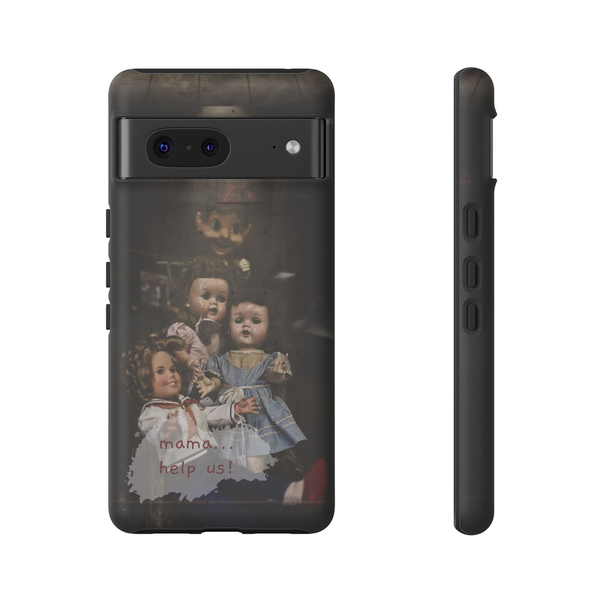 Personalized Creepy Doll Tough Phone Case – Gothic Vintage Graphic