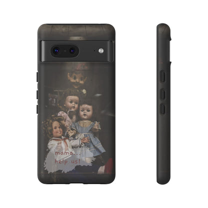 Personalized Creepy Doll Tough Phone Case – Gothic Vintage Graphic