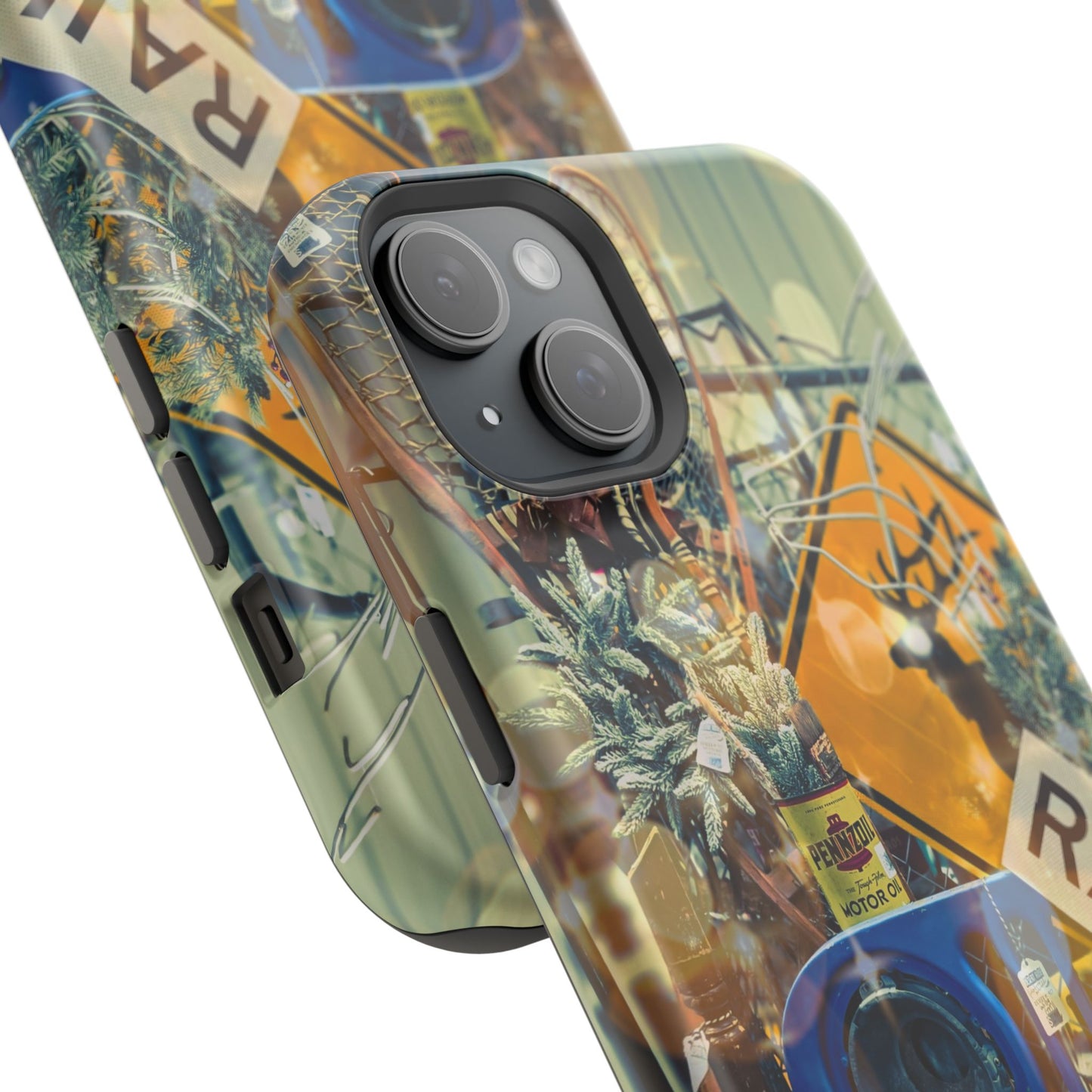 Vintage Railroad Crossing Collage Phone Case