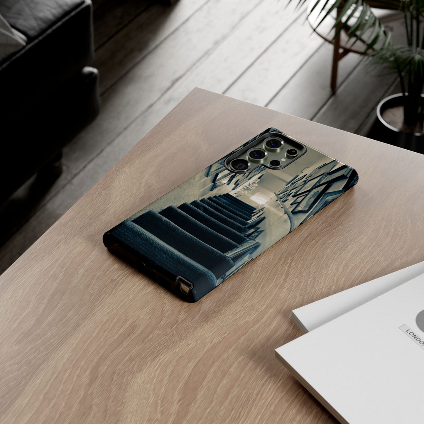 Vintage Boutique Stairway Tough Phone Case, Antique Shop Art Cover for iPhone, Samsung & Google Pixel