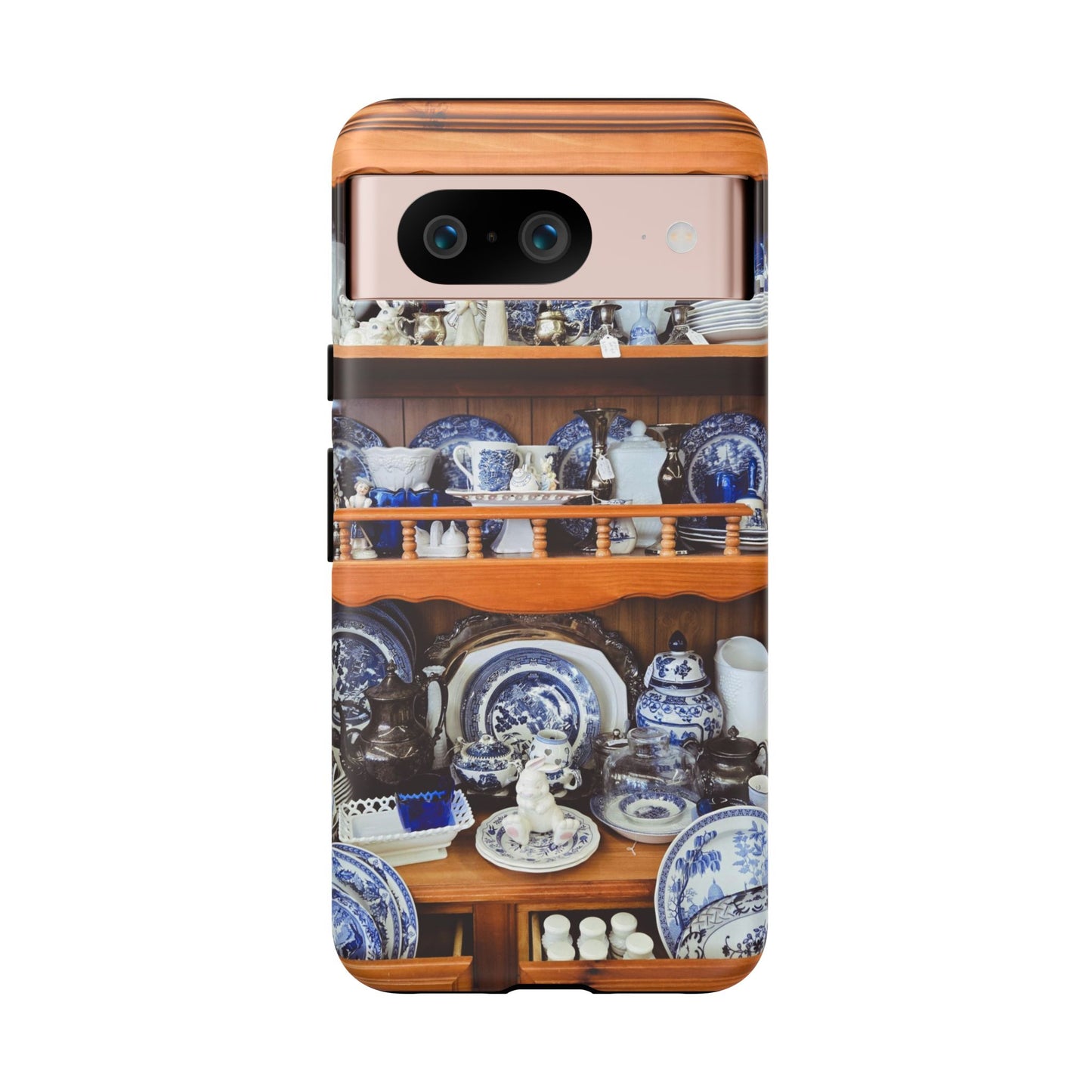Blue & White Curio Charm Tough Phone Case. Classic China-Inspired Design with Timeless Elegance for Your iPhone, Samsung, or Google Pixel