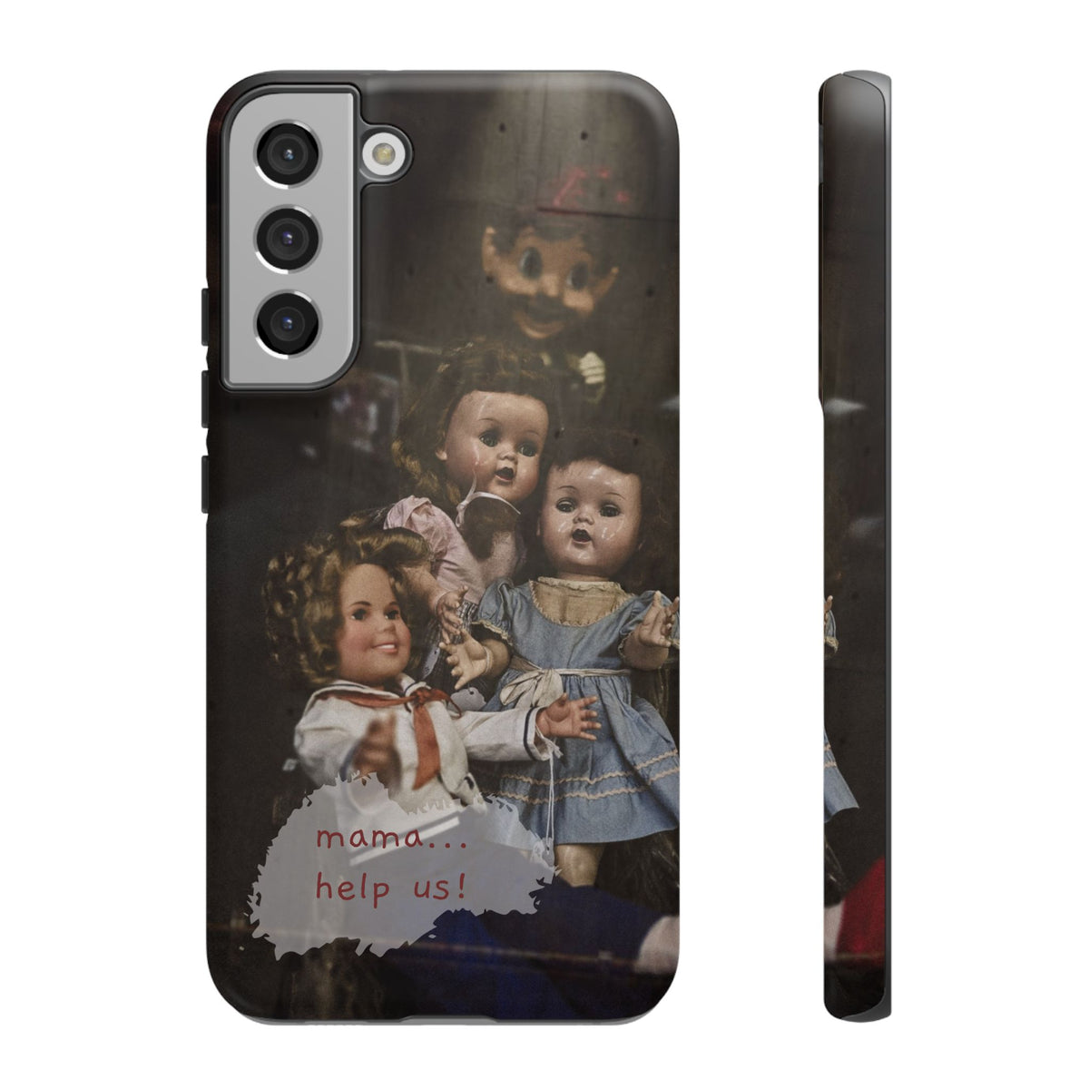 Personalized Creepy Doll Tough Phone Case – Gothic Vintage Graphic