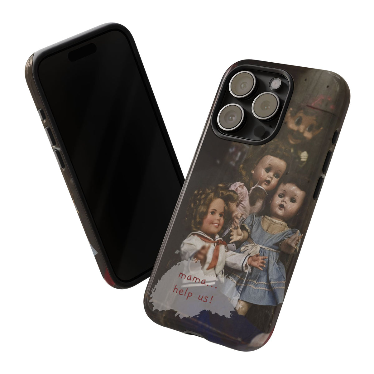 Personalized Creepy Doll Tough Phone Case – Gothic Vintage Graphic