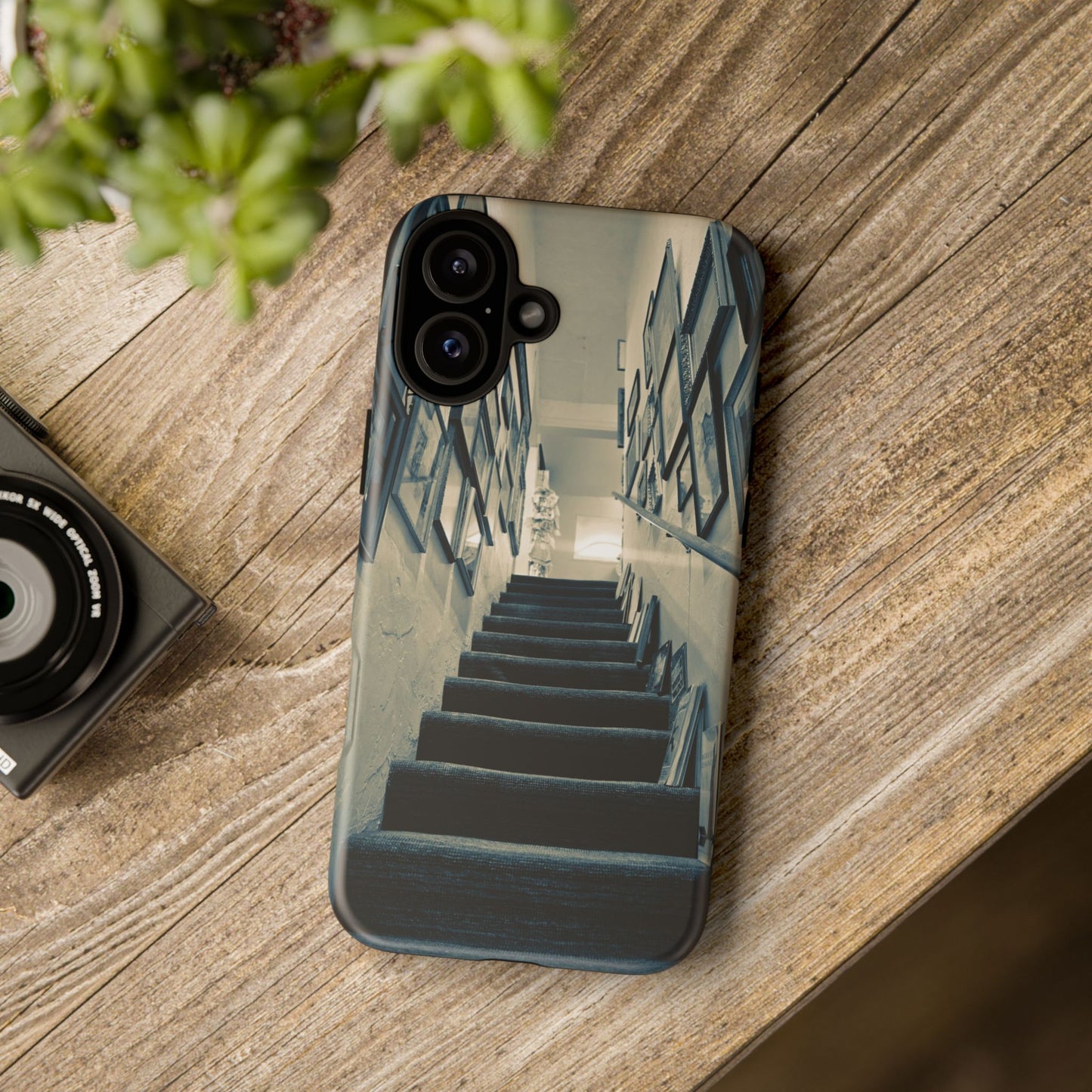 Vintage Style Tough Cases: Artistic Phone Case with Stairway Design, Unique Mobile Cover, Creative Gift for Art Lovers, Stylish Accessory