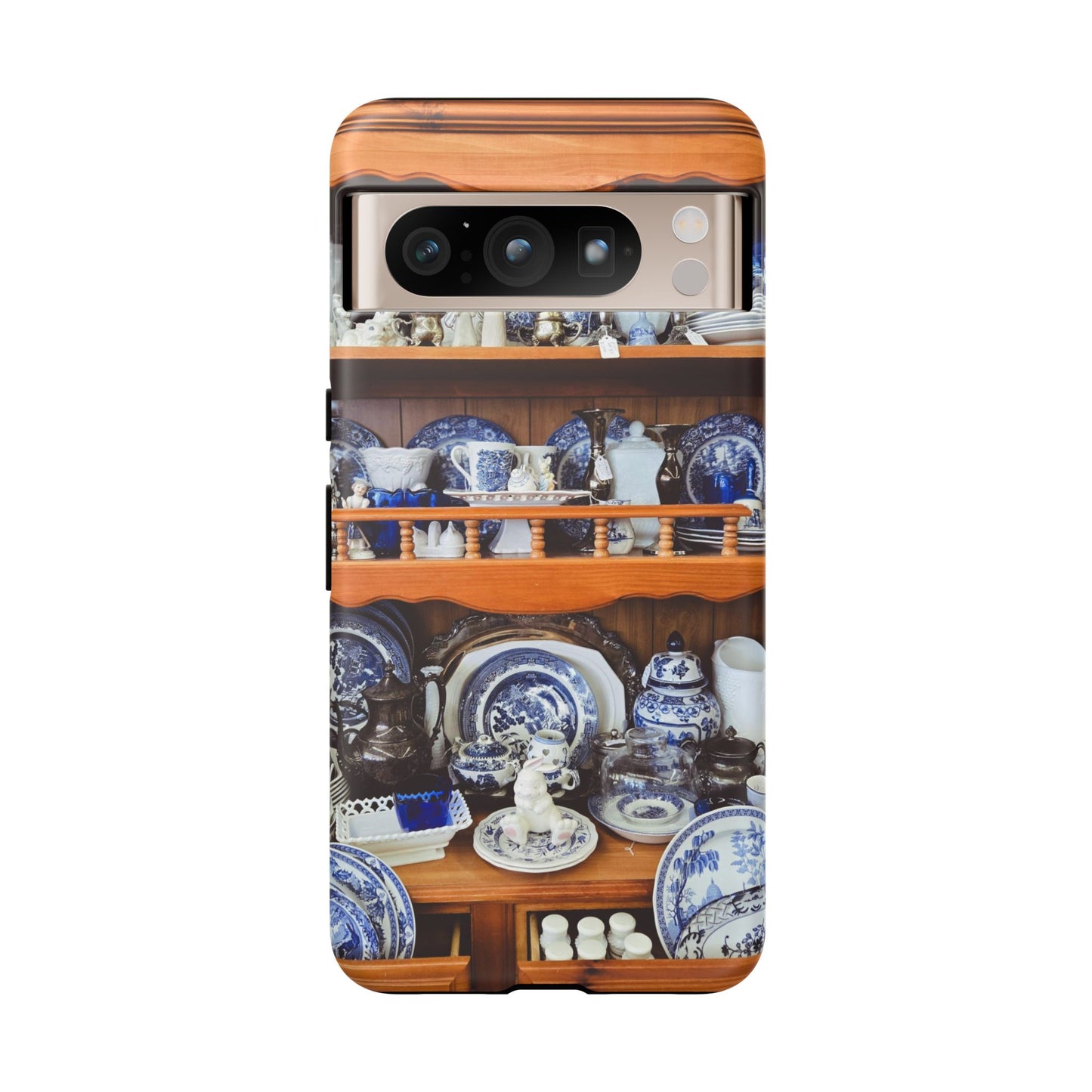 Blue & White Curio Charm Tough Phone Case. Classic China-Inspired Design with Timeless Elegance for Your iPhone, Samsung, or Google Pixel