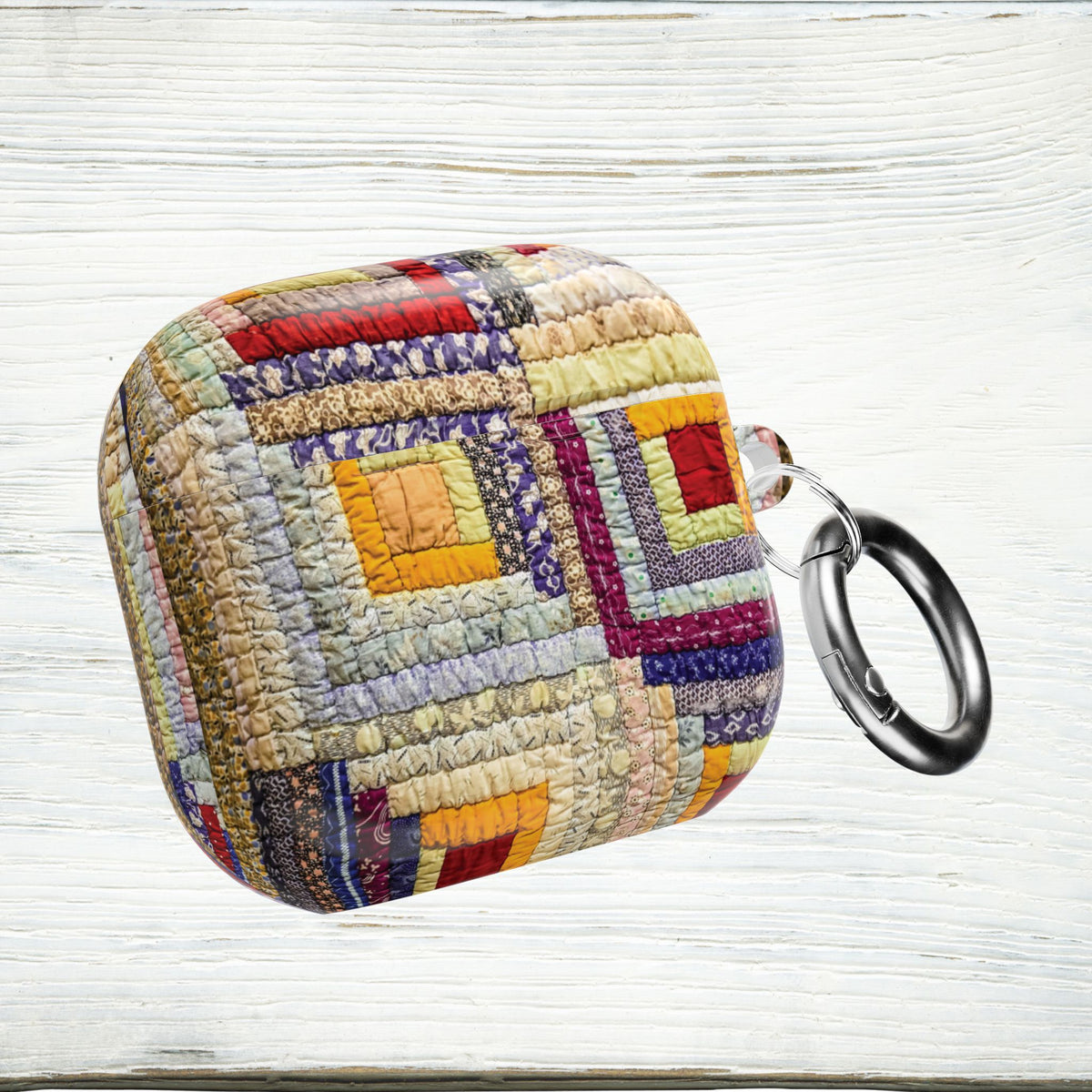 Vintage Log Cabin Quilt AirPods & AirPods Pro Case – Protective Cover