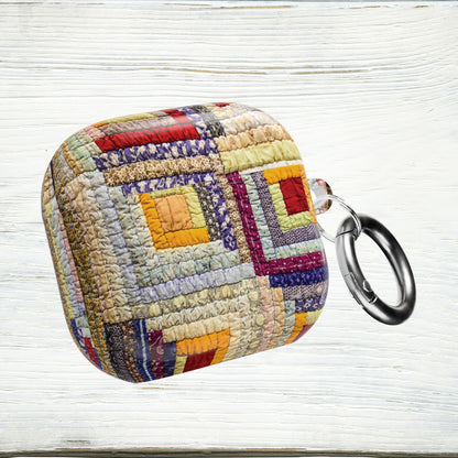 Vintage Log Cabin Quilt AirPods & AirPods Pro Case – Protective Cover