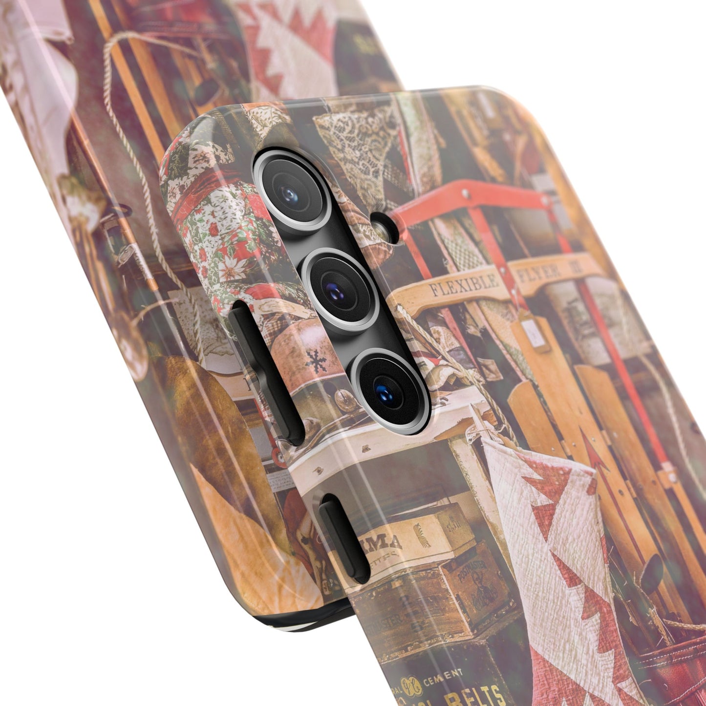 Vintage Ski Gear phone case | Retro winter sports collage