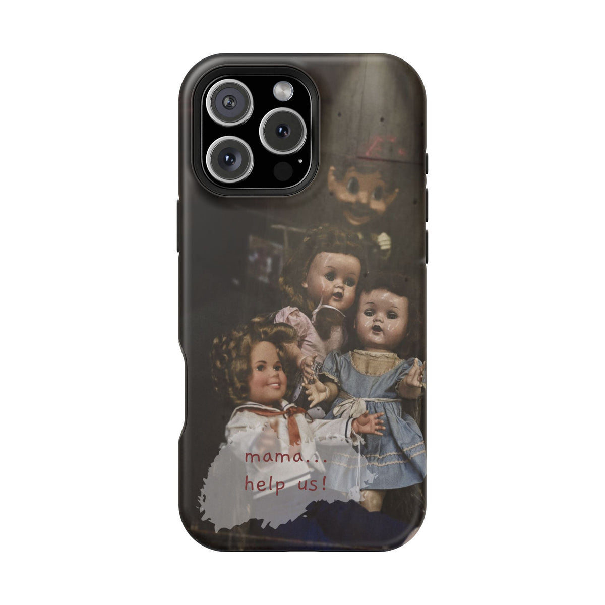 Personalized Creepy Doll MagSafe Tough Phone Case – Gothic Vintage Graphic