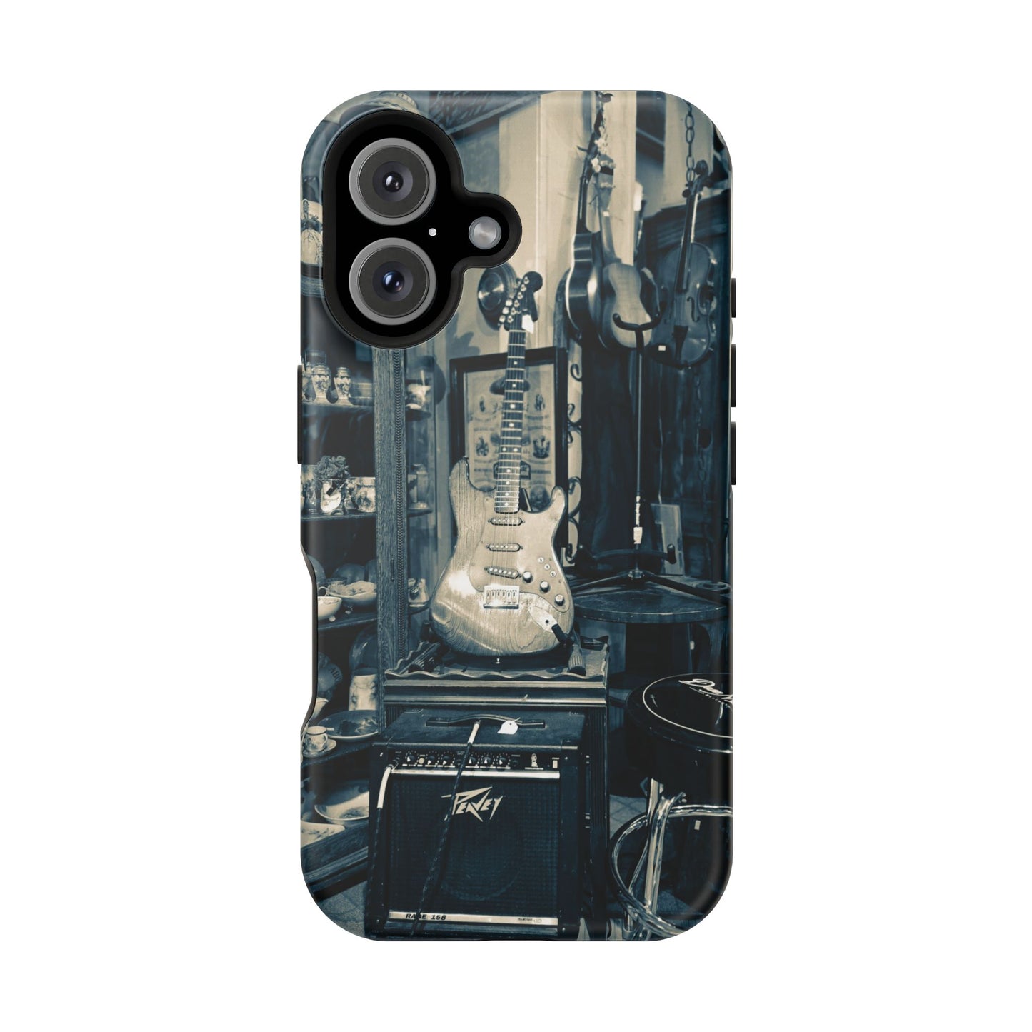 Vintage Electric Guitar Shop Phone Case | Magnetic Impact-Resistant Case