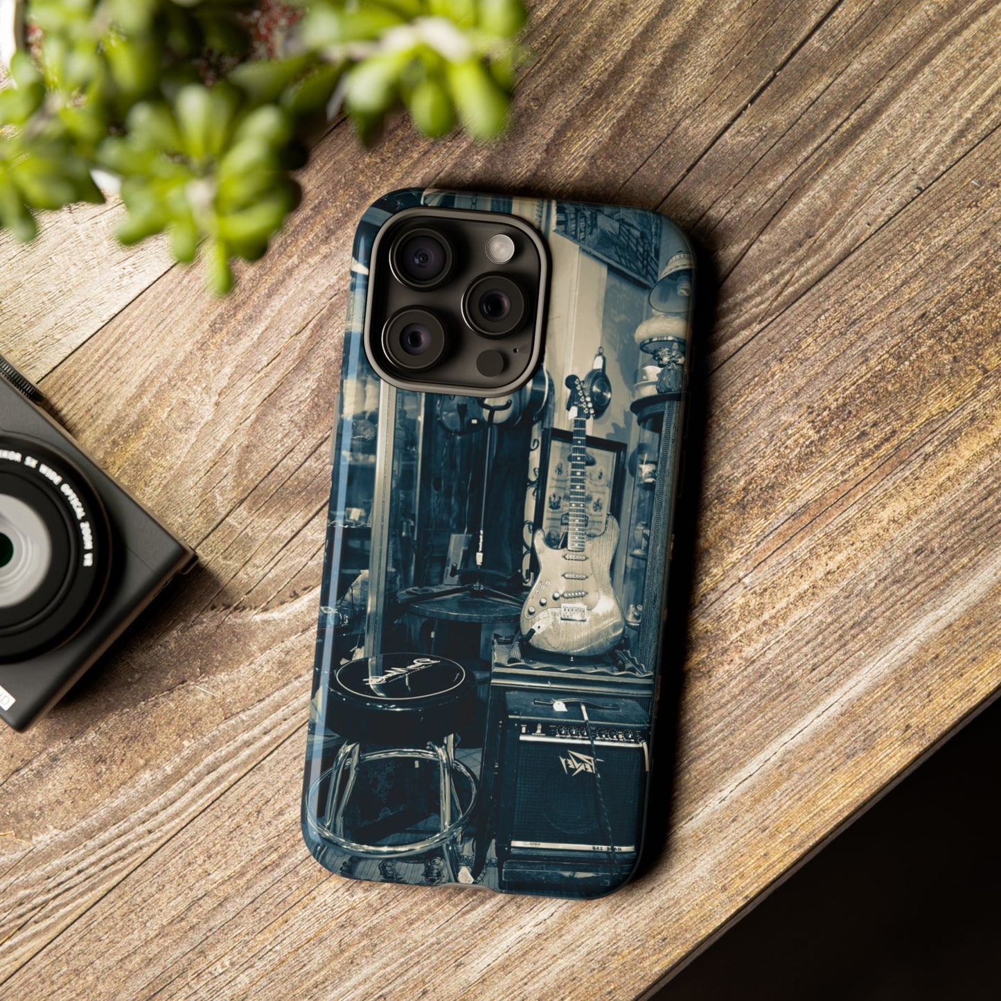 Guitar Vintage Phone Case, Tough Cases, Music Lover Gift, Rock & Roll Accessories, Unique Guitar Artwork, Phone Protection