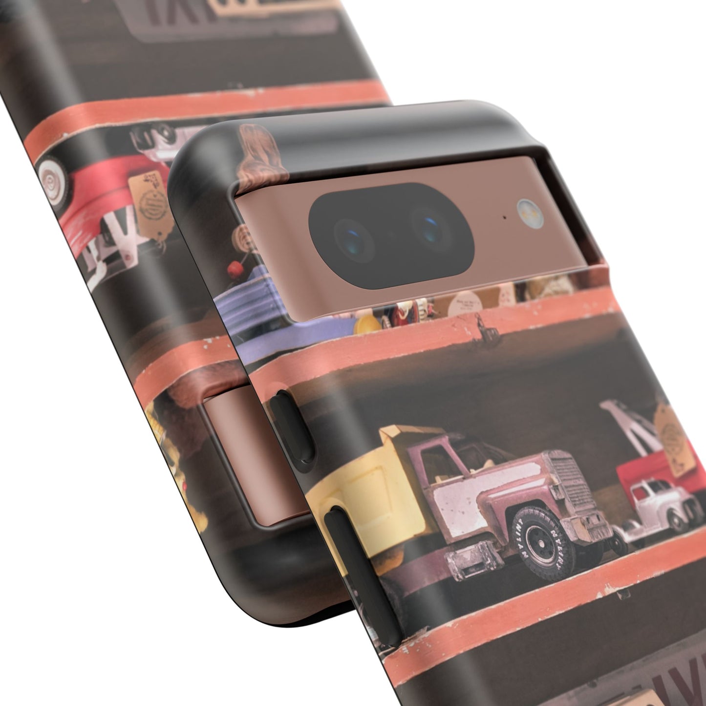 Vintage Toy Shelf Tough Phone Case, Nostalgic Collector Gift for iPhone, Samsung & Google Pixel