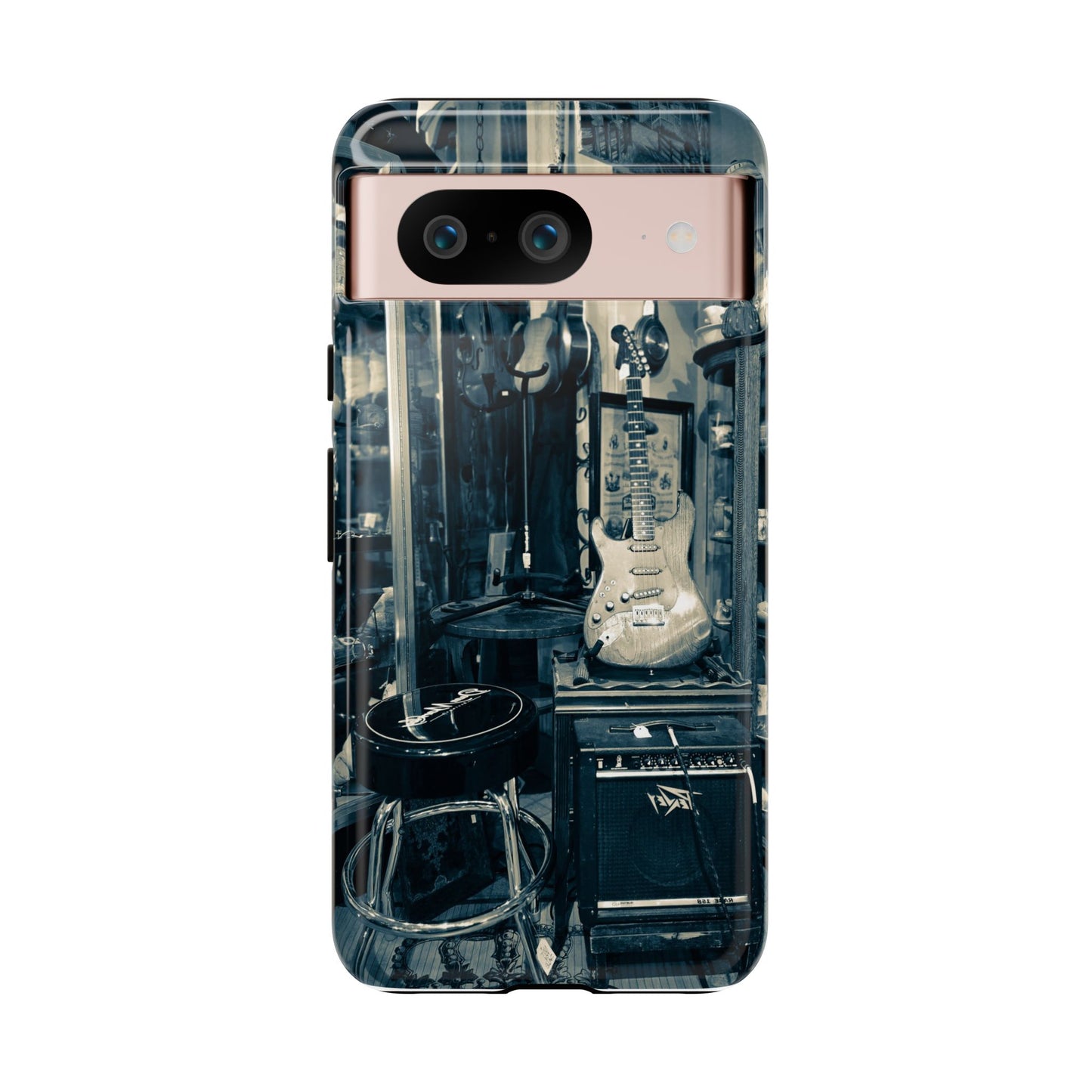 Guitar Vintage Phone Case, Tough Cases, Music Lover Gift, Rock & Roll Accessories, Unique Guitar Artwork, Phone Protection