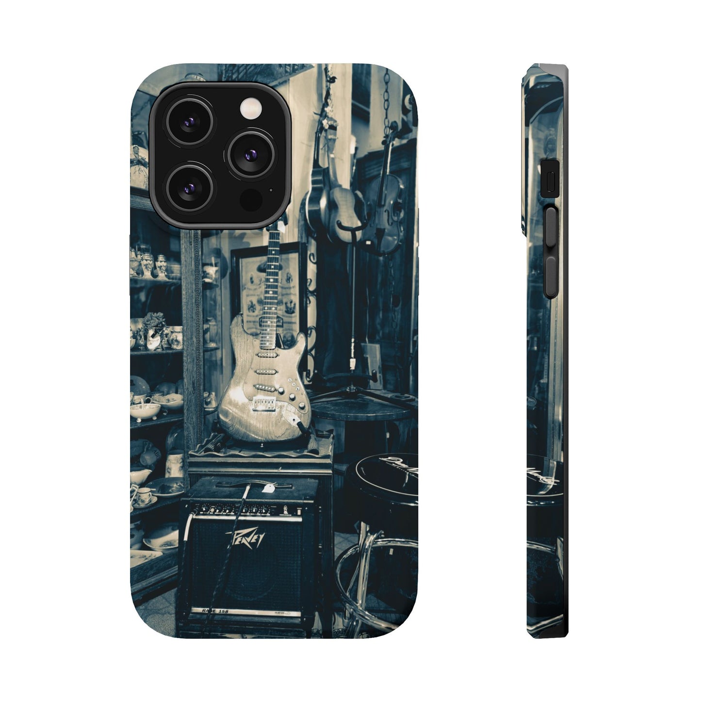 Vintage Electric Guitar Shop Phone Case | Magnetic Impact-Resistant Case