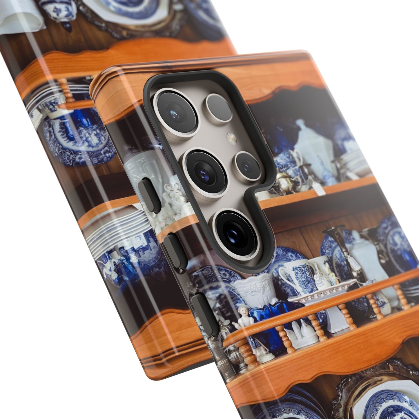 Blue & White Curio Charm Tough Phone Case. Classic China-Inspired Design with Timeless Elegance for Your iPhone, Samsung, or Google Pixel