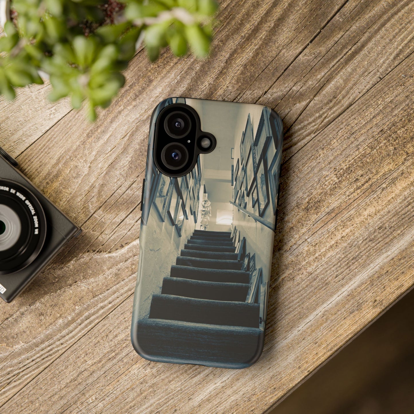 Vintage Style Tough Cases: Artistic Phone Case with Stairway Design, Unique Mobile Cover, Creative Gift for Art Lovers, Stylish Accessory