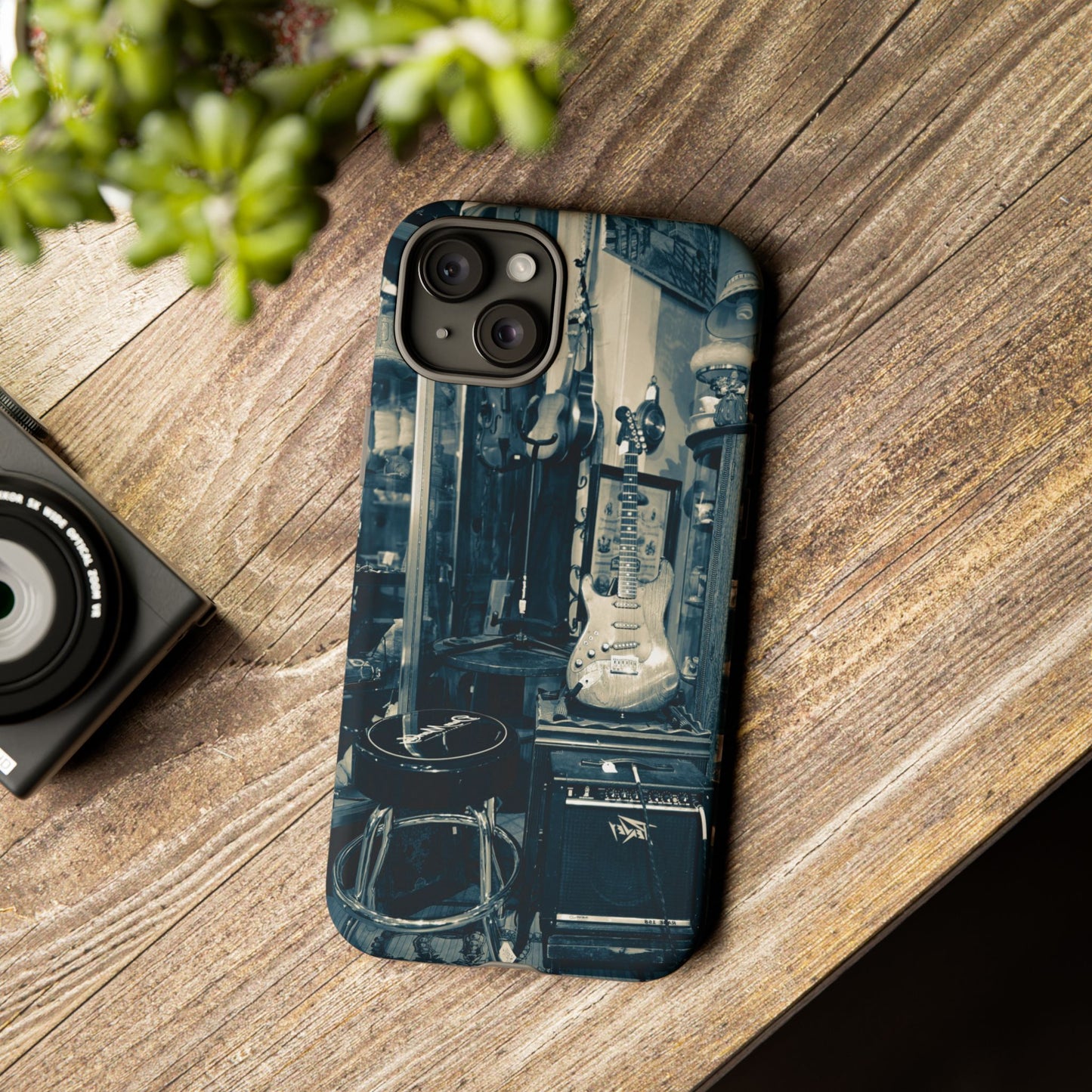 Guitar Vintage Phone Case, Tough Cases, Music Lover Gift, Rock & Roll Accessories, Unique Guitar Artwork, Phone Protection