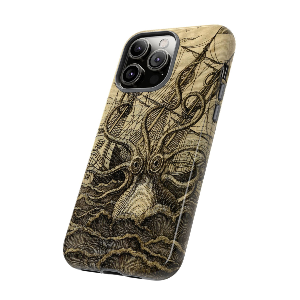 Vintage Kraken Tough Phone Case – Nautical Sea Monster Graphic