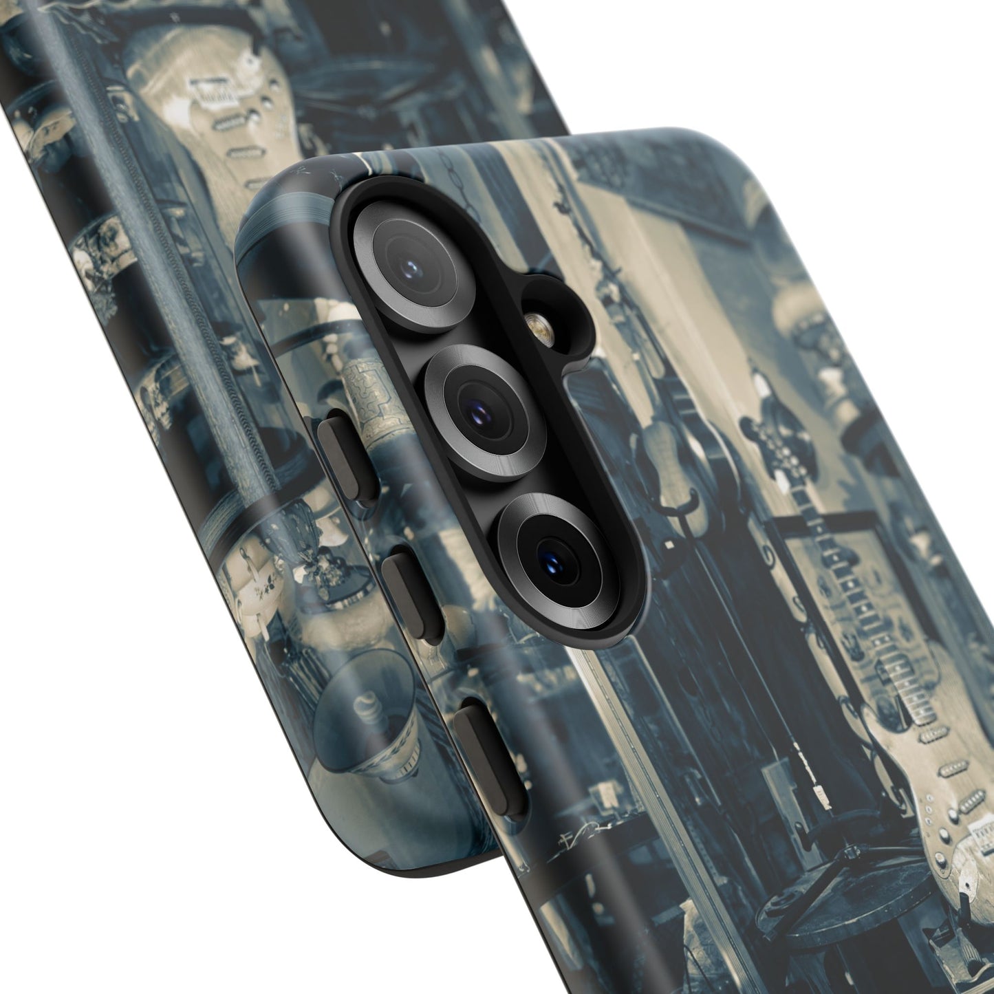 Guitar Vintage Phone Case, Tough Cases, Music Lover Gift, Rock & Roll Accessories, Unique Guitar Artwork, Phone Protection