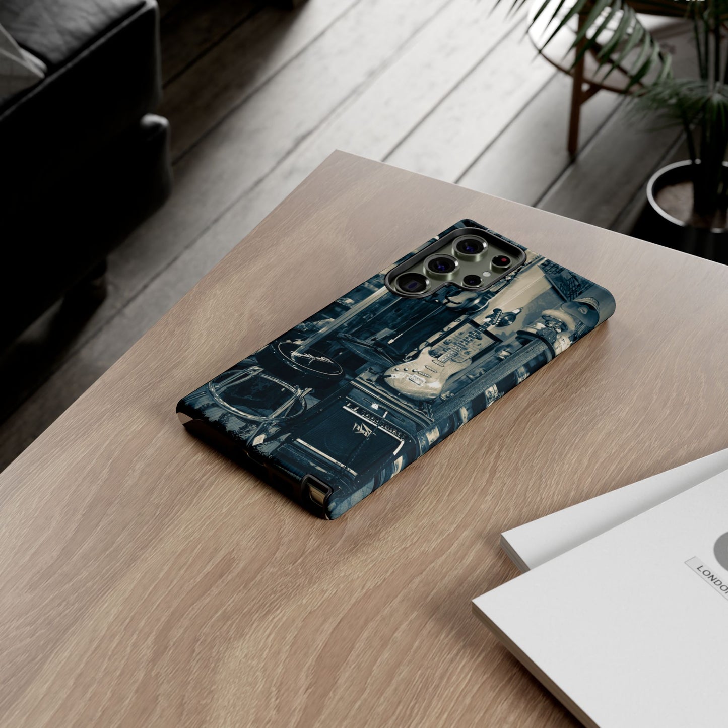 Guitar Vintage Phone Case, Tough Cases, Music Lover Gift, Rock & Roll Accessories, Unique Guitar Artwork, Phone Protection
