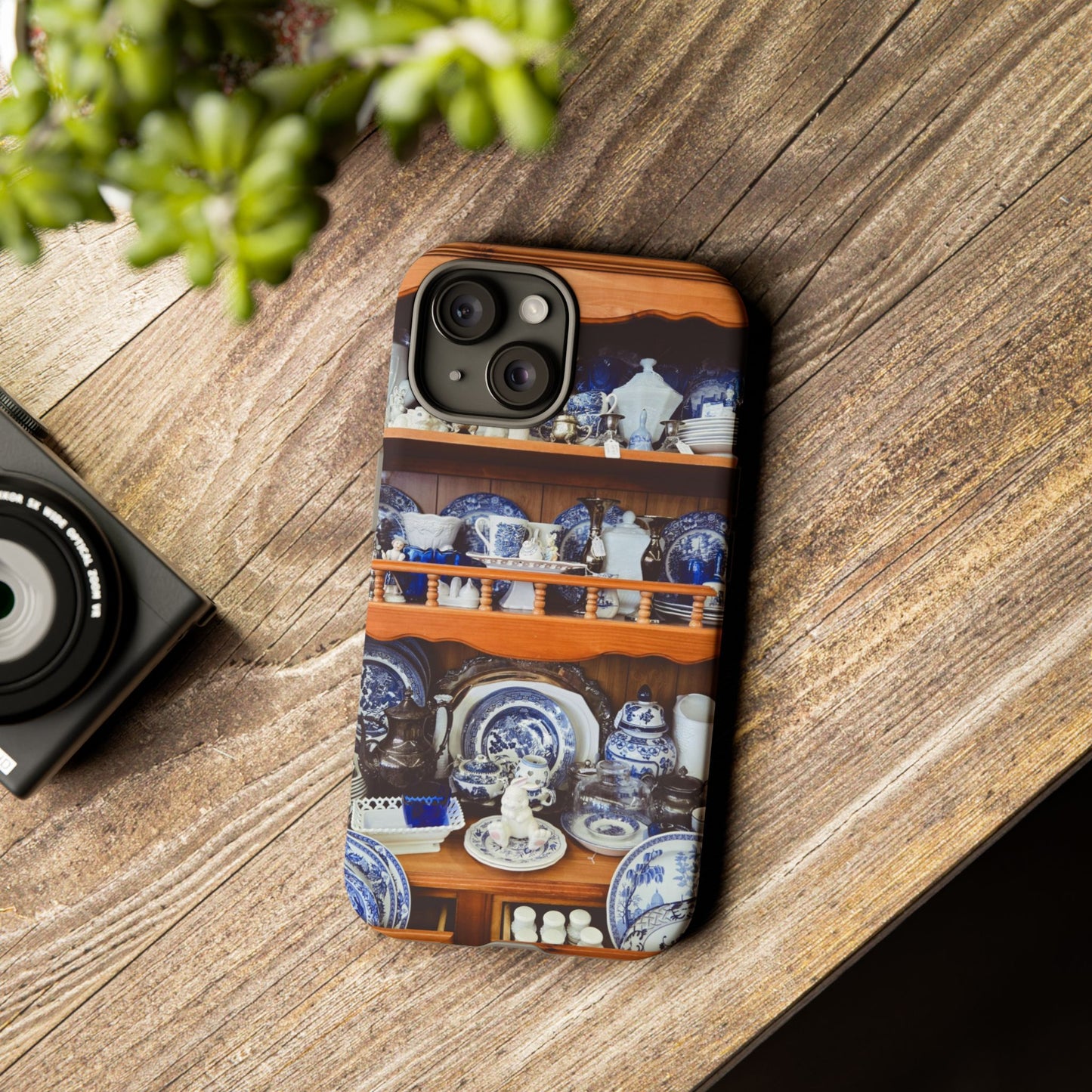 Blue & White Curio Charm Tough Phone Case. Classic China-Inspired Design with Timeless Elegance for Your iPhone, Samsung, or Google Pixel