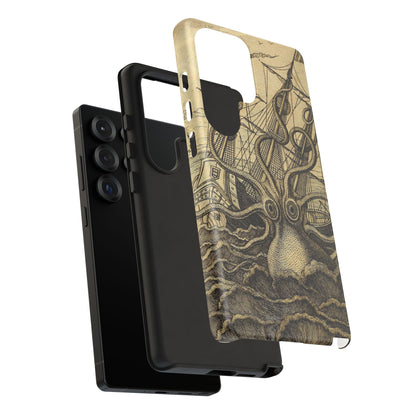 Vintage Kraken Tough Phone Case – Nautical Sea Monster Graphic