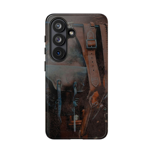 Vintage Western Leather Tough Phone Case--Father’s Day Gift for Dad