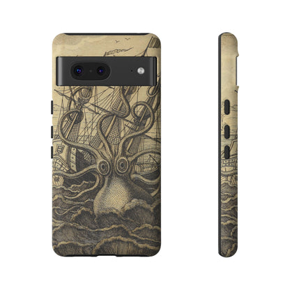 Vintage Kraken Tough Phone Case – Nautical Sea Monster Graphic