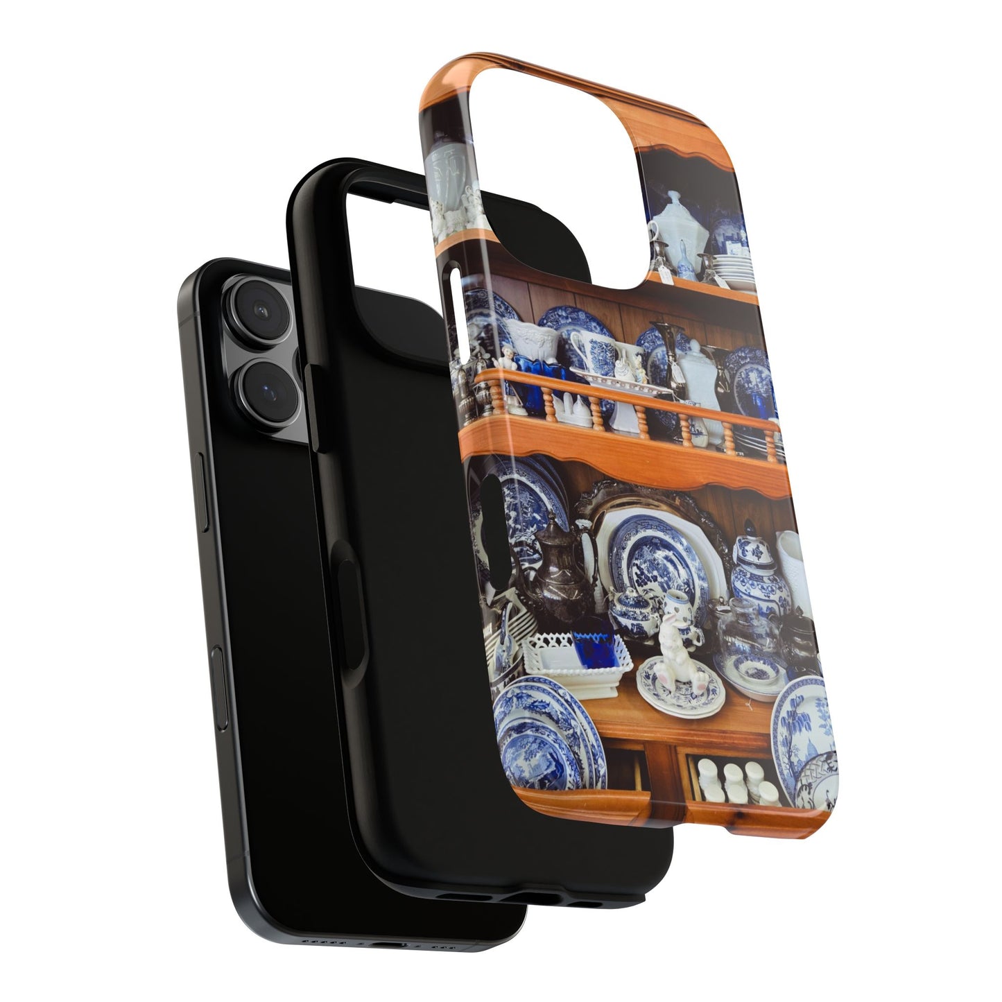Blue & White Curio Charm Tough Phone Case. Classic China-Inspired Design with Timeless Elegance for Your iPhone, Samsung, or Google Pixel