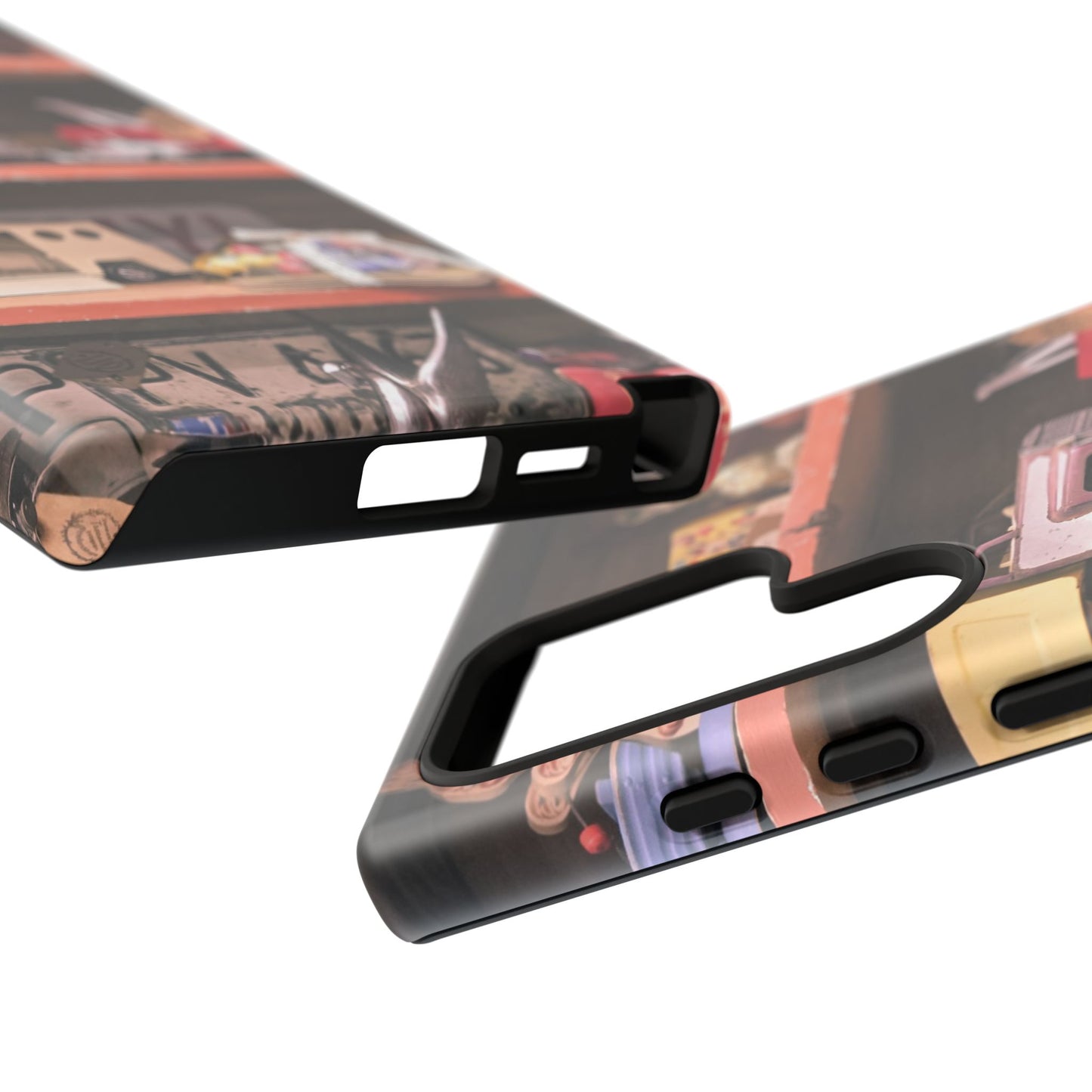 Vintage Toy Shelf Tough Phone Case, Nostalgic Collector Gift for iPhone, Samsung & Google Pixel