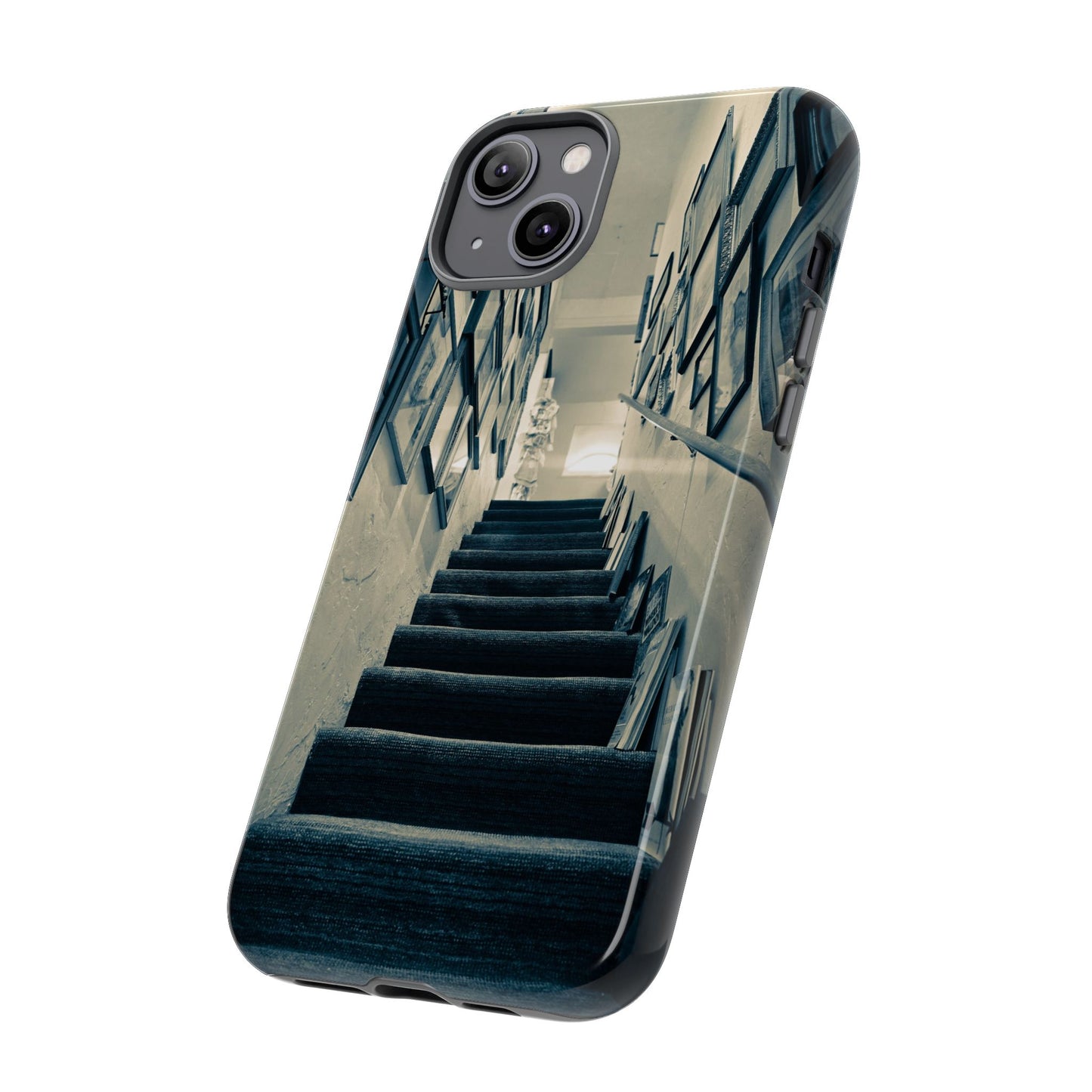 Vintage Style Tough Cases: Artistic Phone Case with Stairway Design, Unique Mobile Cover, Creative Gift for Art Lovers, Stylish Accessory