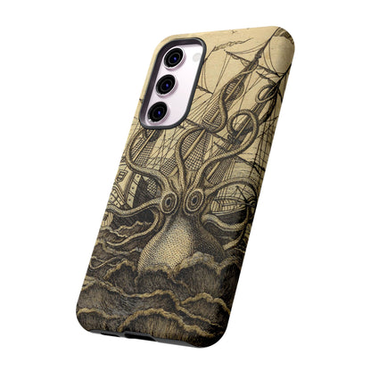 Vintage Kraken Tough Phone Case – Nautical Sea Monster Graphic