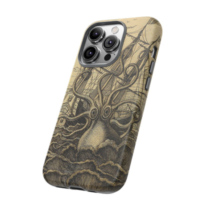 Vintage Kraken Tough Phone Case – Nautical Sea Monster Graphic