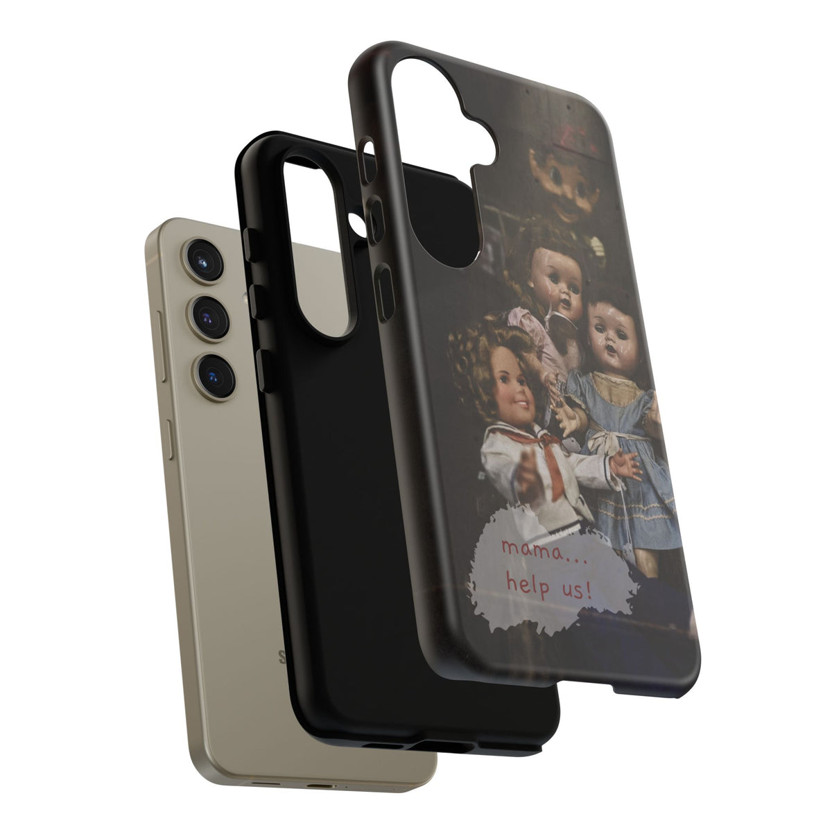 Personalized Creepy Doll Tough Phone Case – Gothic Vintage Graphic
